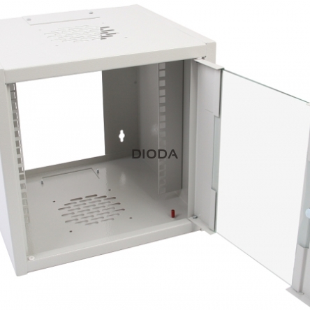 Szafa RACK 19 cali 600x400 mm IP30 RAL9002 ( drzwi przeszklone )