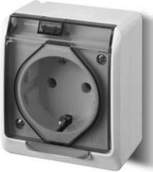 Gniazdo hermetyczne natynkowe pojedyńcze HYDRO IP44