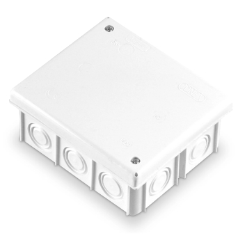 Puszka instalacyjna, izolacyjna, odgałęźna, 14-wlotowa, wtynkowa 80 x 95 mm